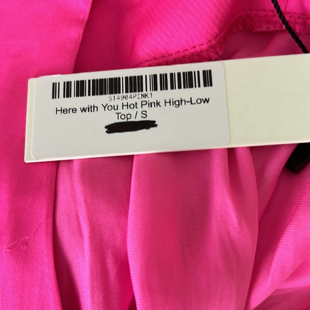 NWT Mustard Seed Here With You Hot Pink Kimono Sleeve Blouse - S - Picture 11 of 13